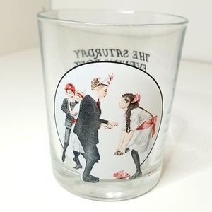 Vintage Norman Rockwell  Glassware Shot Glass